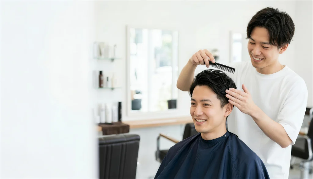 寿司職人 髪型 男性の面接で第一印象を高めるためのヘアスタイル準備イメージ