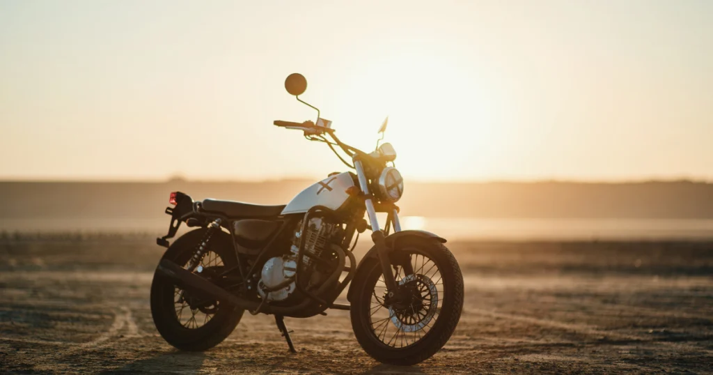 バイク整備士と自動車整備士の違いを解説するための二輪バイクの画像